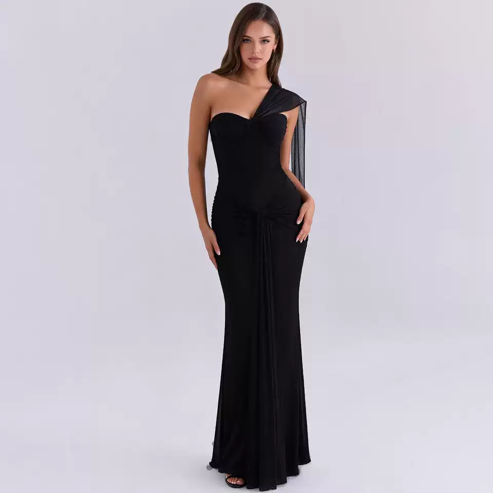 Asymmetric One Shoulder Dress